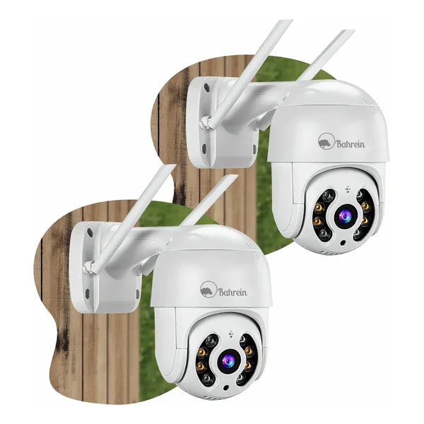 Kit 2 Câmeras IP Icsee Prova D’água Infravermelho Externa Wifi – Bahrein