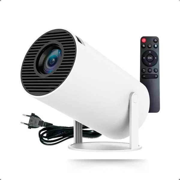 Mini Projetor Hy300 Portátil 4K Android Full HD Smart Wi-Fi Cinema