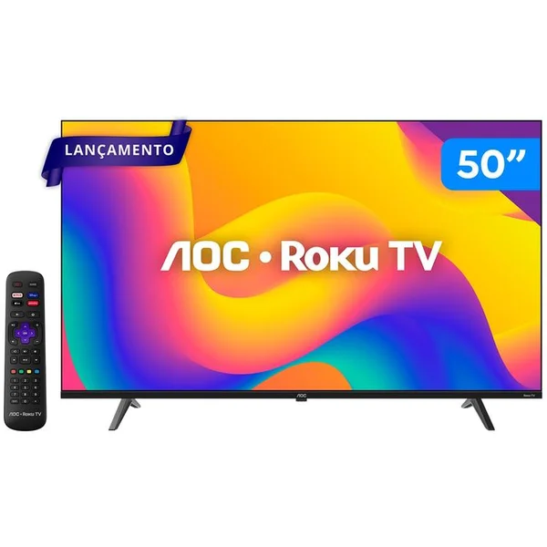 Smart TV 50 AOC 4K Roku TV 3 HDMI